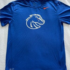 EUC Men’s Boise St Nike Royal Blue T-Shirt with Orange Logo Large